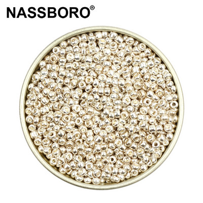 Περίπου 1000 τμχ 2mm Matellic Charm Τσεχικές γυάλινες χάντρες Σπόροι για κοσμήματα Βραχιόλι κολιέ κατασκευής DIY Αξεσουάρ Χονδρική