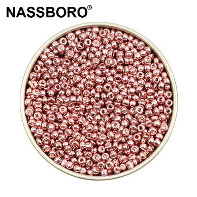 Περίπου 1000 τμχ 2mm Matellic Charm Τσεχικές γυάλινες χάντρες Σπόροι για κοσμήματα Βραχιόλι κολιέ κατασκευής DIY Αξεσουάρ Χονδρική