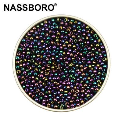 Περίπου 1000 τμχ 2mm Matellic Charm Τσεχικές γυάλινες χάντρες Σπόροι για κοσμήματα Βραχιόλι κολιέ κατασκευής DIY Αξεσουάρ Χονδρική