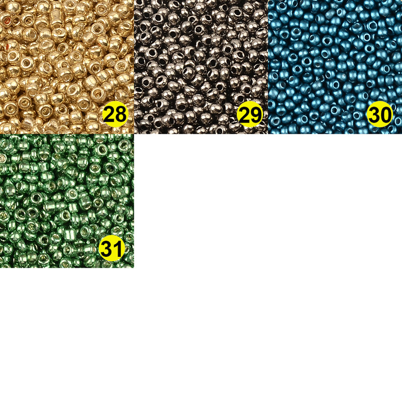 Περίπου 1000 τμχ 2mm Matellic Charm Τσεχικές γυάλινες χάντρες Σπόροι για κοσμήματα Βραχιόλι κολιέ κατασκευής DIY Αξεσουάρ Χονδρική