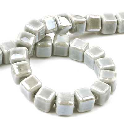 Moodsad värvid 6mm/8mm/10mm kandilised helmed kuubik keraamilised helmed ise 2,0mm auguga helmed Käsitsi valmistatud portselanist helmed ehete valmistamiseks