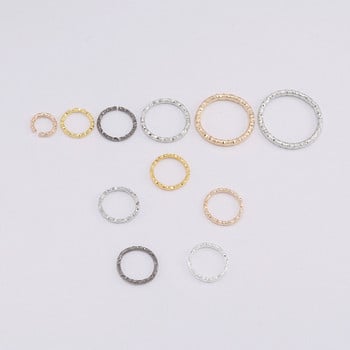 50-100 τμχ 8-20 χιλιοστά Round Jump Rings Twisted Open Split Rings Δαχτυλίδια jump Connector For Jewelry Makings Findings Supplies DIY