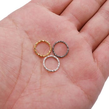 50-100 τμχ 8-20 χιλιοστά Round Jump Rings Twisted Open Split Rings Δαχτυλίδια jump Connector For Jewelry Makings Findings Supplies DIY