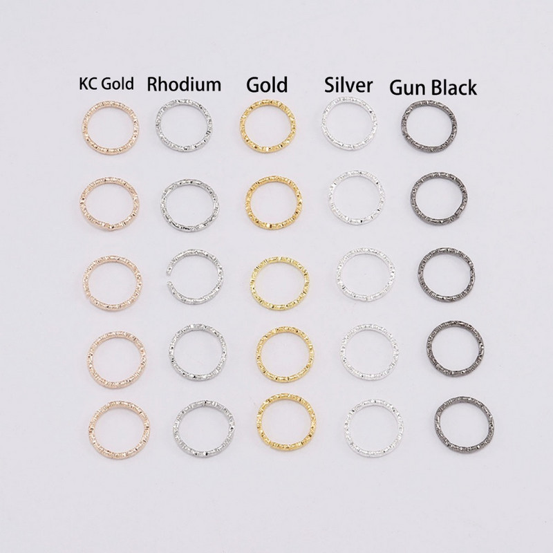 50-100 τμχ 8-20 χιλιοστά Round Jump Rings Twisted Open Split Rings Δαχτυλίδια jump Connector For Jewelry Makings Findings Supplies DIY