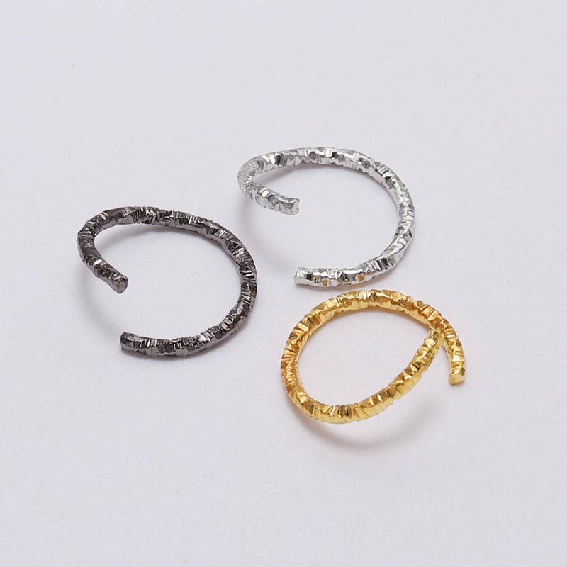 50-100 τμχ 8-20 χιλιοστά Round Jump Rings Twisted Open Split Rings Δαχτυλίδια jump Connector For Jewelry Makings Findings Supplies DIY