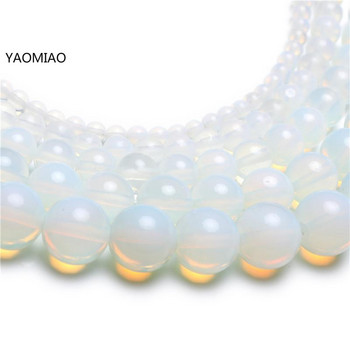 Φυσική πέτρα Opal Beads Opalite 4/6/8/10/12MM Fit Diy Make Up Charms Χάντρες με χάντρες για αξεσουάρ κατασκευής κοσμημάτων Δωρεάν αποστολή