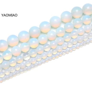 Φυσική πέτρα Opal Beads Opalite 4/6/8/10/12MM Fit Diy Make Up Charms Χάντρες με χάντρες για αξεσουάρ κατασκευής κοσμημάτων Δωρεάν αποστολή