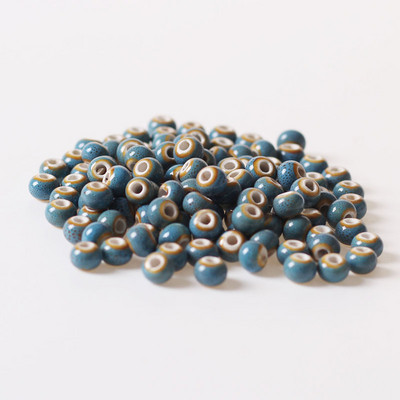 100 ΤΕΜ 6mm 8mm Στρογγυλές Κεραμικές Χάντρες DIY Τρύπες Χάντρες Χειροποίητες Πορσελάνινες Χάντρες 10 Χρώματα για Κατασκευή κοσμημάτων