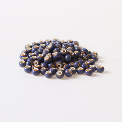 100 ΤΕΜ 6mm 8mm Στρογγυλές Κεραμικές Χάντρες DIY Τρύπες Χάντρες Χειροποίητες Πορσελάνινες Χάντρες 10 Χρώματα για Κατασκευή κοσμημάτων