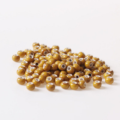 100 ΤΕΜ 6mm 8mm Στρογγυλές Κεραμικές Χάντρες DIY Τρύπες Χάντρες Χειροποίητες Πορσελάνινες Χάντρες 10 Χρώματα για Κατασκευή κοσμημάτων