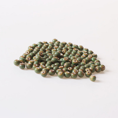 100 ΤΕΜ 6mm 8mm Στρογγυλές Κεραμικές Χάντρες DIY Τρύπες Χάντρες Χειροποίητες Πορσελάνινες Χάντρες 10 Χρώματα για Κατασκευή κοσμημάτων