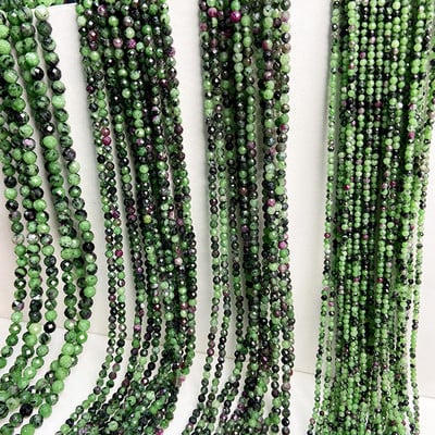 2/3/4mm Πολύχρωμες χάντρες από πέτρα ζιργκόν με φυσική ζιργκόν Κρυστάλλινες χάντρες για κοσμήματα που κατασκευάζουν DIY Αξεσουάρ βραχιολιών 15``