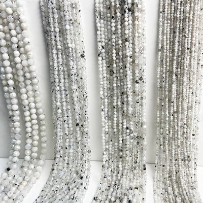 2/3/4mm Πολύχρωμες χάντρες από πέτρα ζιργκόν με φυσική ζιργκόν Κρυστάλλινες χάντρες για κοσμήματα που κατασκευάζουν DIY Αξεσουάρ βραχιολιών 15``