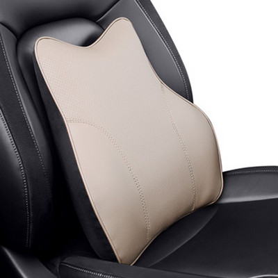 Δερμάτινο σετ μαξιλαριών λαιμού αυτοκινήτου Memory Foam Αυτόματο Πίσω Κάθισμα Πίσω Προσκέφαλο στο αυτοκίνητο Υποστηρίζει οσφυϊκή πλευρά Αξεσουάρ κάλυμμα μαξιλαριού ταξιδιού