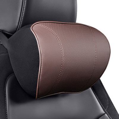 Δερμάτινο σετ μαξιλαριών λαιμού αυτοκινήτου Memory Foam Αυτόματο Πίσω Κάθισμα Πίσω Προσκέφαλο στο αυτοκίνητο Υποστηρίζει οσφυϊκή πλευρά Αξεσουάρ κάλυμμα μαξιλαριού ταξιδιού