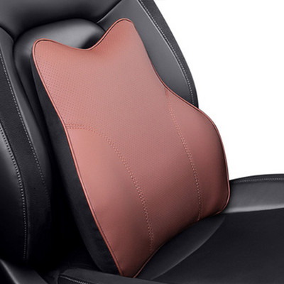Δερμάτινο σετ μαξιλαριών λαιμού αυτοκινήτου Memory Foam Αυτόματο Πίσω Κάθισμα Πίσω Προσκέφαλο στο αυτοκίνητο Υποστηρίζει οσφυϊκή πλευρά Αξεσουάρ κάλυμμα μαξιλαριού ταξιδιού