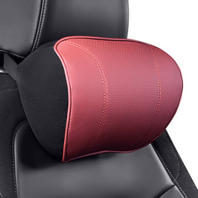 Δερμάτινο σετ μαξιλαριών λαιμού αυτοκινήτου Memory Foam Αυτόματο Πίσω Κάθισμα Πίσω Προσκέφαλο στο αυτοκίνητο Υποστηρίζει οσφυϊκή πλευρά Αξεσουάρ κάλυμμα μαξιλαριού ταξιδιού
