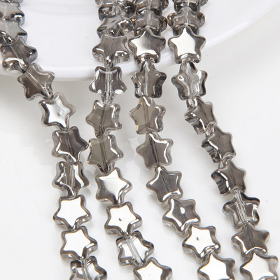 30 ΤΕΜ. 7 χιλιοστών λάμψη γυάλινες χάντρες με πεντάκτινα αστέρια ΑΒ έγχρωμες χάντρες για βραχιόλια κατασκευής κοσμημάτων Προμήθειες κολιέ Αξεσουάρ DIY