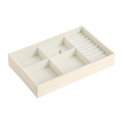 Casegrace Συρτάρι Κουτί αποθήκευσης κοσμημάτων Δερμάτινο κοσμηματοπωλείο Δίσκος προβολής για γυναίκες Κολιέ σκουλαρίκι για κορίτσι Θήκη δαχτυλίδι με καπάκι