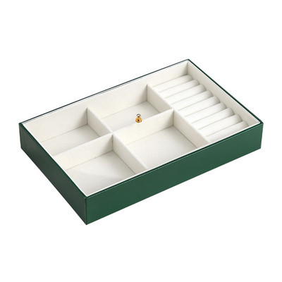 Casegrace Συρτάρι Κουτί αποθήκευσης κοσμημάτων Δερμάτινο κοσμηματοπωλείο Δίσκος προβολής για γυναίκες Κολιέ σκουλαρίκι για κορίτσι Θήκη δαχτυλίδι με καπάκι