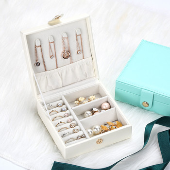Casegrace New Design Small Jewelry Box Portable Travel Organizer Jewelry Box PU Δερμάτινη θήκη αποθήκευσης κοσμημάτων για δαχτυλίδια Σκουλαρίκια
