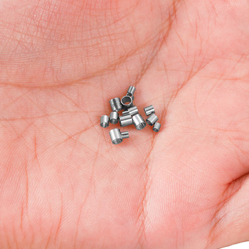 120-150Pcs/lot 1,5-4,0mm Stopper Spacer Crimp Tube Beads Crimp End Beads Connectors for DIY Jewelry Making Accessories Supplies