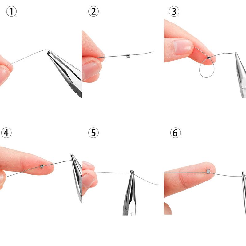 120-150 vnt. / partijoje 1,5-4,0 mm kamštis tarpiklis suspausto vamzdelio karoliukai suspausto galo karoliukų jungtys, skirtos „pasidaryk pats“ papuošalams gaminti, reikmenys