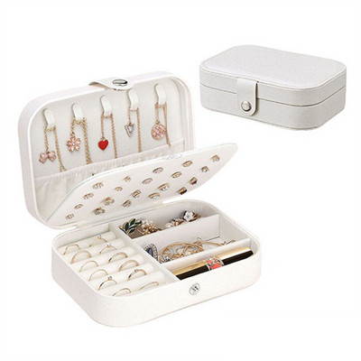 Casegrace prijenosna putna PU kožna kutija za pohranu nakita Organizator Naušnice Ogrlica Prsten Kutija za nakit Ambalaža Kovčeg