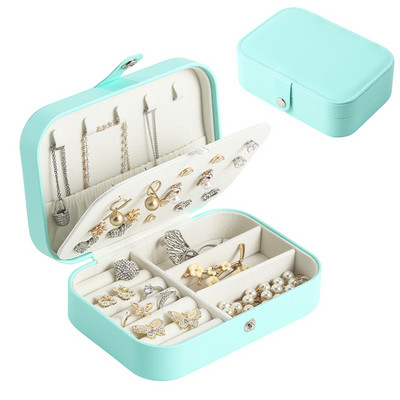 Casegrace prijenosna putna PU kožna kutija za pohranu nakita Organizator Naušnice Ogrlica Prsten Kutija za nakit Ambalaža Kovčeg