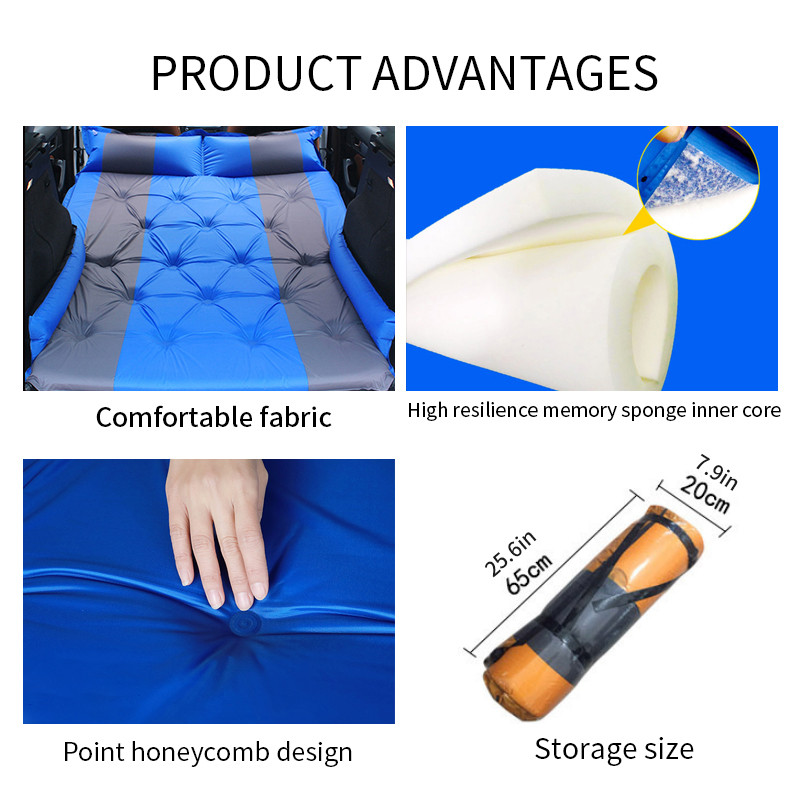 Saltea gonflabilă automată cu aer pentru mașină SUV Pat de călătorie Saltea specială pentru dormit pentru adulți cu aer Accesorii pentru camping pentru canapea auto