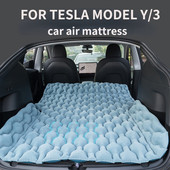 Tesla Model Y felfújható légmatrac kültéri kemping felfújható speciális velúr szövet Model 3 autós utazóágyhoz