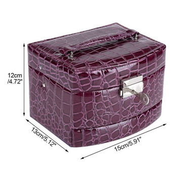 Φορητό PU Δερμάτινο Κουτί κοσμημάτων Συσκευασία Οργάνωση μακιγιάζ Κουτιά αποθήκευσης Αυτόματο κουτί θήκης δοχείου Γυναικείο καλάθι καλλυντικών