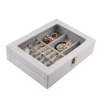 WE Dustproof Φανέλα κοσμηματοθήκη Δαχτυλίδι αποθήκευσης Βιτρίνα Lady Jewelry Organizer για σκουλαρίκια Joyeros Organizador De Joyas