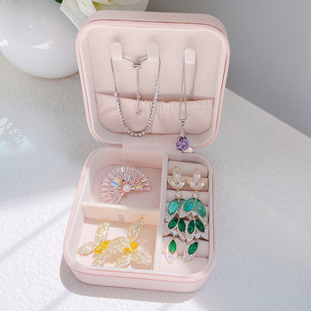 Φορητό κουτί αποθήκευσης κοσμημάτων Candy Color Travel Organizer αποθήκευσης κοσμημάτων Σκουλαρίκια κολιέ Δαχτυλίδι κοσμήματα Organizer
