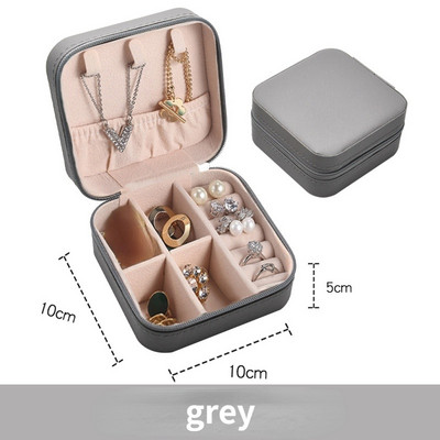 Cutie portabilă de depozitare pentru bijuterii, culoare bomboană, organizator de călătorie, carcasă de bijuterii, cercei, colier, inel, organizator de bijuterii.