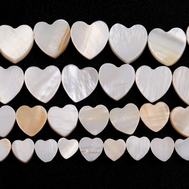 Φυσικό Λευκό Κέλυφος Καρδιά Αγάπης Mother Of Pearl Loose Spacer Beads For Jewelry Making DIY Βραχιόλι Χειροποίητο 6/8/10mm