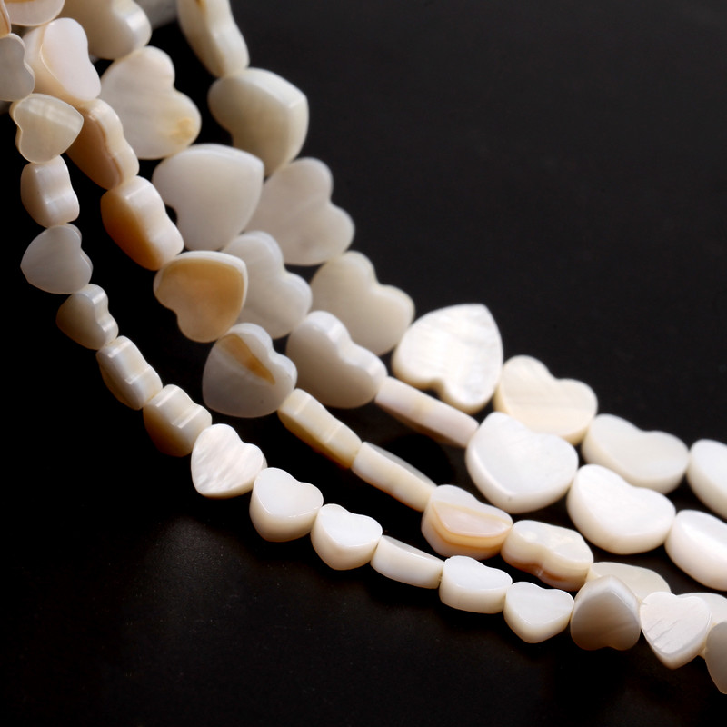 Φυσικό Λευκό Κέλυφος Καρδιά Αγάπης Mother Of Pearl Loose Spacer Beads For Jewelry Making DIY Βραχιόλι Χειροποίητο 6/8/10mm