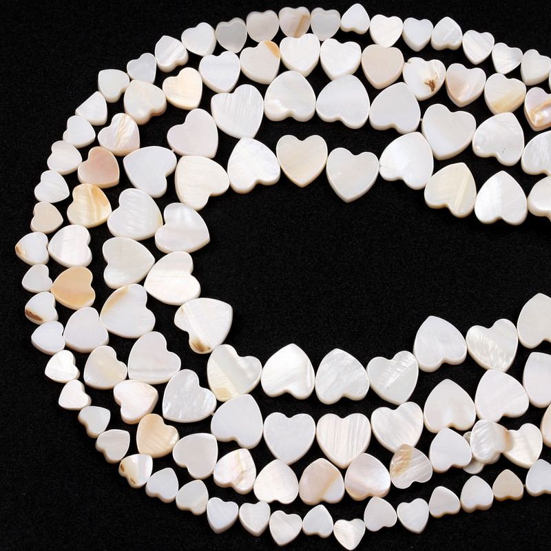 Φυσικό Λευκό Κέλυφος Καρδιά Αγάπης Mother Of Pearl Loose Spacer Beads For Jewelry Making DIY Βραχιόλι Χειροποίητο 6/8/10mm