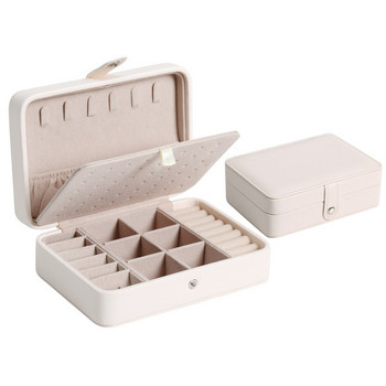 2022 New Jewelry Box PU Δερμάτινο κιβώτιο κοσμημάτων αποθήκευσης σκουλαρίκι Κουτί συσκευασίας θήκη βιτρίνας αποθήκευσης για δώρο κορίτσι ταξιδιού στο σπίτι