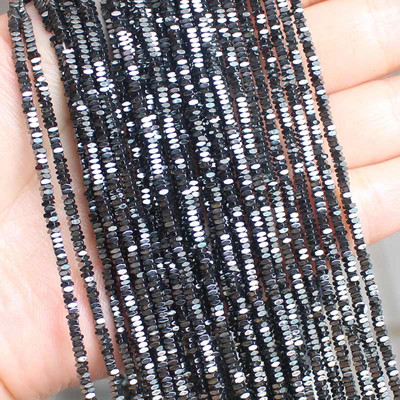 Естествени хематитни цветни фасетирани мъниста 1X2 mm, 330 бр., За правене на бижута „направи си сам“! Смесени едро за всички артикули!