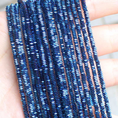 Естествени хематитни цветни фасетирани мъниста 1X2 mm, 330 бр., За правене на бижута „направи си сам“! Смесени едро за всички артикули!