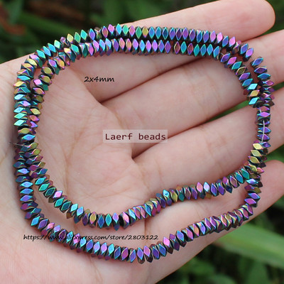 Естествени хематитни цветни фасетирани мъниста 1X2 mm, 330 бр., За правене на бижута „направи си сам“! Смесени едро за всички артикули!