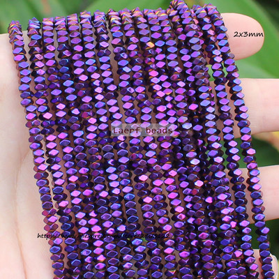 Естествени хематитни цветни фасетирани мъниста 1X2 mm, 330 бр., За правене на бижута „направи си сам“! Смесени едро за всички артикули!