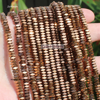 Естествени хематитни цветни фасетирани мъниста 1X2 mm, 330 бр., За правене на бижута „направи си сам“! Смесени едро за всички артикули!