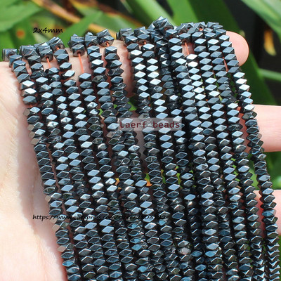 Естествени хематитни цветни фасетирани мъниста 1X2 mm, 330 бр., За правене на бижута „направи си сам“! Смесени едро за всички артикули!