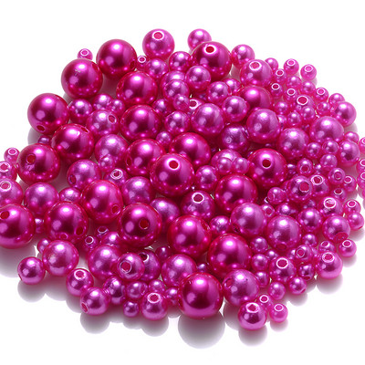 iYOE 4/6/8/10 mm Mješavina veličina Akrilne okrugle perle imitacije bisera Sjajne razmaknice za izradu narukvica, ogrlica DIY ručni rad