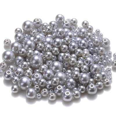 iYOE 4/6/8/10 mm Mješavina veličina Akrilne okrugle perle imitacije bisera Sjajne razmaknice za izradu narukvica, ogrlica DIY ručni rad