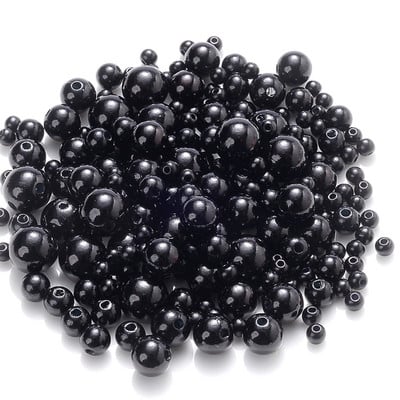 iYOE 4/6/8/10 mm Mješavina veličina Akrilne okrugle perle imitacije bisera Sjajne razmaknice za izradu narukvica, ogrlica DIY ručni rad