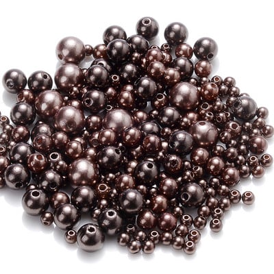 iYOE 4/6/8/10 mm Mješavina veličina Akrilne okrugle perle imitacije bisera Sjajne razmaknice za izradu narukvica, ogrlica DIY ručni rad