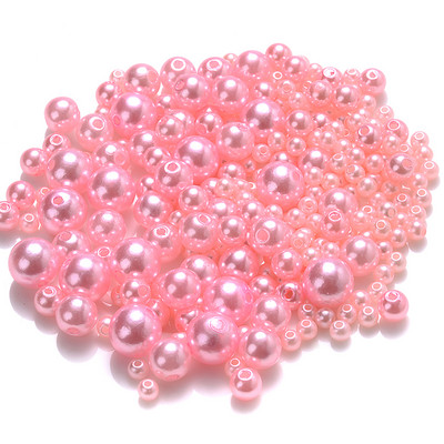 iYOE 4/6/8/10 mm Mješavina veličina Akrilne okrugle perle imitacije bisera Sjajne razmaknice za izradu narukvica, ogrlica DIY ručni rad